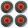 4x Sackkarrenrad Luftrad 260x85 mm 3.00-4 Nabe Ø 20 mm robustes 4 PR Gewebe