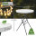Stehtisch klappbar Ø 80 cm Tischplatte Höhe 110 cm Stahlgestell Partytisch Bistrotisch in weiß