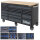 Werkstattwagen Deluxe XXL 160x91cm 20 Schubladen gefüllt 254tlg CRV Anthrazit Werkzeugwagen Hartholz