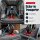 Motorradständer vorne für 17" - 21" Motorradwippe 90 - 130mm Montageständer Transportständer Schwarz/rot Matt