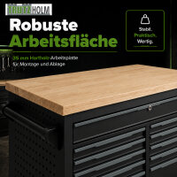 Profi Werkstattwagen Star XL bestückt 361-tlg. inkl. VDE Werkzeug – 12 Schubladen, 750 kg Traglast