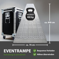 TRUTZHOLM Auffahrrampe Alu extralang 400 cm 400 kg 70 cm breit klappbare Verladerampe Eventrampe