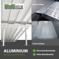 TRUTZHOLM Auffahrrampe Alu extralang 400 cm 400 kg 70 cm breit klappbare Verladerampe Eventrampe