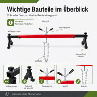 TRUTZHOLM Motorbrücke Kotflügeltraverse 300 kg verstellbar Rot