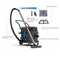 GÜDE Pro 30 Nass-Trockensauger – 1800 W, 30 L Edelstahl, HEPA, Staubklasse L