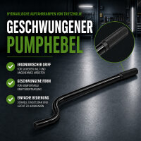 Auffahrrampe mit hydraulischem Wagenheber 2000 kg höhenverstellbar 24-36 cm mit Sicherheitsventil