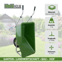 Hofkarre XL 220 L 300 kg Stahlfelge Luftrad Futterkarre Schubkarre Pferde Hof Stall