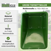 Hofkarre XL 220 L 300 kg Stahlfelge Luftrad Futterkarre Schubkarre Pferde Hof Stall
