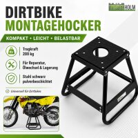 Dirtbike Montagehocker 200 kg 400 mm schwarz pulverbeschichtet kompakt