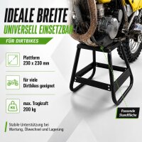 Dirtbike Montagehocker 200 kg 400 mm schwarz pulverbeschichtet kompakt