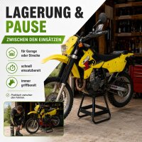 Dirtbike Montagehocker 200 kg 400 mm schwarz pulverbeschichtet kompakt