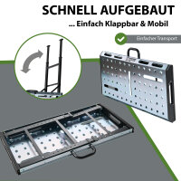 TRUTZHOLM Schweißtisch klappbar 450kg höhenverstellbar Werkbank mit Lochraster Garage Montage robust
