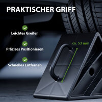 2x Unterlegkeil mit Griff 1,5 t Radkeil Kunststoff Bremskeil für PKW Anhänger Wohnwagen Trailer