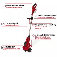 Einhell Akku Bodenhacke GE-CR 18/20 Li E-Solo + 2,5 Ah Akku Starter Kit