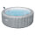 Bestway LAY-Z-SPA Energiespar-Whirlpool Bali AirJet mit App-Steuerung, Ø 196 x 71 cm, für 6 Personen, Rattan-Optik (Lichtgrau) 6001N