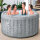 Bestway LAY-Z-SPA Energiespar-Whirlpool Bali AirJet mit App-Steuerung, Ø 196 x 71 cm, für 6 Personen, Rattan-Optik (Lichtgrau) 6001N