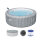 Bestway LAY-Z-SPA Energiespar-Whirlpool Bali AirJet mit App-Steuerung, Ø 196 x 71 cm, für 6 Personen, Rattan-Optik (Lichtgrau) 6001N