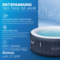 Bestway® LAY-Z-SPA® Energiespar-Whirlpool Miami AirJet™ für 4 Personen Ø 180 x 66 cm, Dunkelblau 6001C