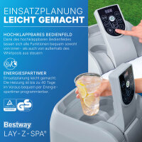 Bestway® LAY-Z-SPA® Energiespar-Whirlpool Miami AirJet™ für 4 Personen Ø 180 x 66 cm, Dunkelblau 6001C