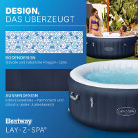 Bestway® LAY-Z-SPA® Energiespar-Whirlpool Miami AirJet™ für 4 Personen Ø 180 x 66 cm, Dunkelblau 6001C