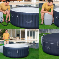 Bestway® LAY-Z-SPA® Energiespar-Whirlpool Miami AirJet™ für 4 Personen Ø 180 x 66 cm, Dunkelblau 6001C
