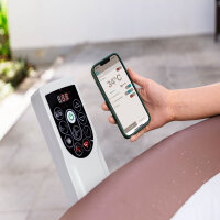Bestway® LAY-Z-SPA® Energiespar-Whirlpool Hawaii AirJet™ mit App-Steuerung, für 6 Personen, Ø 196 x 71 cm, Terrakotta 6001G