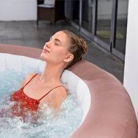 Bestway® LAY-Z-SPA® Energiespar-Whirlpool Hawaii AirJet™ mit App-Steuerung, für 6 Personen, Ø 196 x 71 cm, Terrakotta 6001G