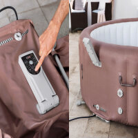 Bestway® LAY-Z-SPA® Energiespar-Whirlpool Hawaii AirJet™ mit App-Steuerung, für 6 Personen, Ø 196 x 71 cm, Terrakotta 6001G