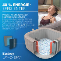Bestway® LAY-Z-SPA® Energiespar-Whirlpool Rome AirJet™ mit App-Steuerung, für 6 Personen, 180 x 180 x 71 cm, Marmor-Optik (Braun) 6001K