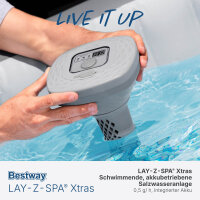 Bestway® LAY-Z-SPA® Xtras schwimmende, akkubetriebene Salzwasseranlage Hydrogenic™ 0,5 g/ h 60340