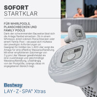 Bestway® LAY-Z-SPA® Xtras schwimmende, akkubetriebene Salzwasseranlage Hydrogenic™ 0,5 g/ h 60340