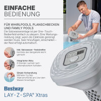 Bestway® LAY-Z-SPA® Xtras schwimmende, akkubetriebene Salzwasseranlage Hydrogenic™ 0,5 g/ h 60340