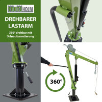 Pickup Kran Stahl Tragkraft 900 kg 360° drehbar mit Seilwinde hydraulischer Heber Ladekran Hebekran