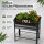 Hochbeet Metall 110L mit Vlies & Ablage, 80x51x81 cm, Pflanzkasten für Balkon & Garten