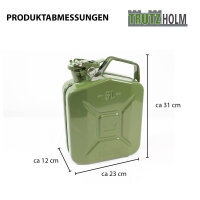 2x Kraftstoffkanister Metall Benzinkanister 5 Liter - UN-Zulassung inkl. Ausgießer