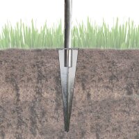 Zaunpfosten Einschlaghülse 34mm Bodenhülse Zaunpfahl Bodeneinschlaghülse Pfosten