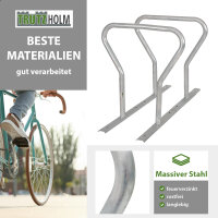 2x Fahrradanlehnbügel für 8 Fahrräder 140x76x92 cm Stahl feuerverzinkt Fahrradständer freistehend