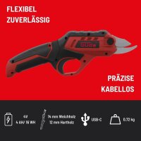 Güde Akku-Astschere GAS 4.0V-4.0 Li-Ion
