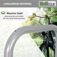 2x Fahrradanlehnbügel 115x58 cm Stahl feuerverzinkt Ø 48 mm zum Einbetonieren Fahrradparker