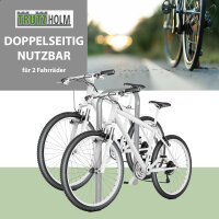 2x Fahrradanlehnbügel 115x58 cm Stahl feuerverzinkt Ø 48 mm zum Einbetonieren Fahrradparker