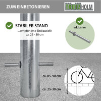 2x Fahrradanlehnbügel 115 x 76 cm Stahl feuerverzinkt Ø 60 mm zum Einbetonieren Fahrradständer Typ O