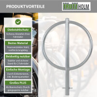 2x Fahrradanlehnbügel 115 x 76 cm Stahl feuerverzinkt Ø 60 mm zum Einbetonieren Fahrradständer Typ O