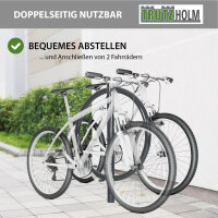 2x Fahrradanlehnbügel 115x76 cm Stahl feuerverzinkt pulverbeschichtet Ø60mm einbetonieren Anthrazit Typ O