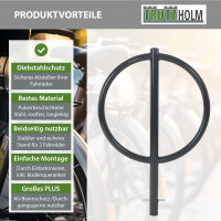 2x Fahrradanlehnbügel 115x76 cm Stahl feuerverzinkt pulverbeschichtet Ø60mm einbetonieren Anthrazit Typ O