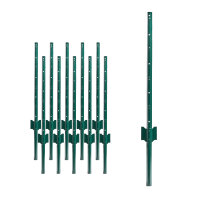 TRUTZHOLM 10x U-Profil Zaunpfosten 91cm Stahl...