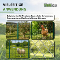 TRUTZHOLM 10x U-Profil Zaunpfosten 91cm Stahl pulverbeschichtet