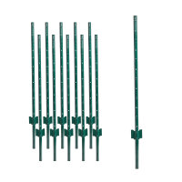 TRUTZHOLM 10x U-Profil Zaunpfosten 122 cm Stahl...