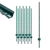 TRUTZHOLM 10x U-Profil Zaunpfosten 152 cm Stahl...