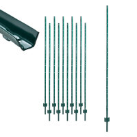 TRUTZHOLM 10x U-Profil Zaunpfosten 213 cm Stahl...