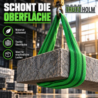 TRUTZHOLM Rundschlinge 2000 kg 5 m Umfang / 2,5 m Nutzlänge grün – nach EN 1492-2
